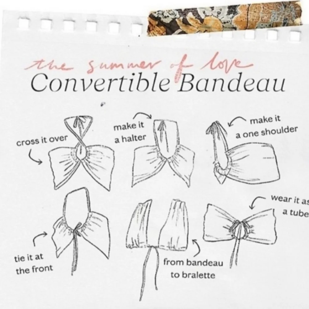NIB Free People Summer of Love bandeau convertible